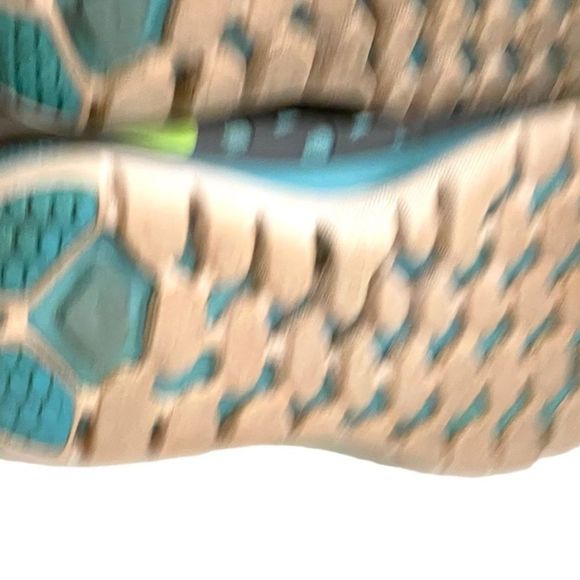 Nike Flex 2015 Run in Gray & Turquoise Blue with Neon Green Accent Size 8.5 - Picture 10 of 10